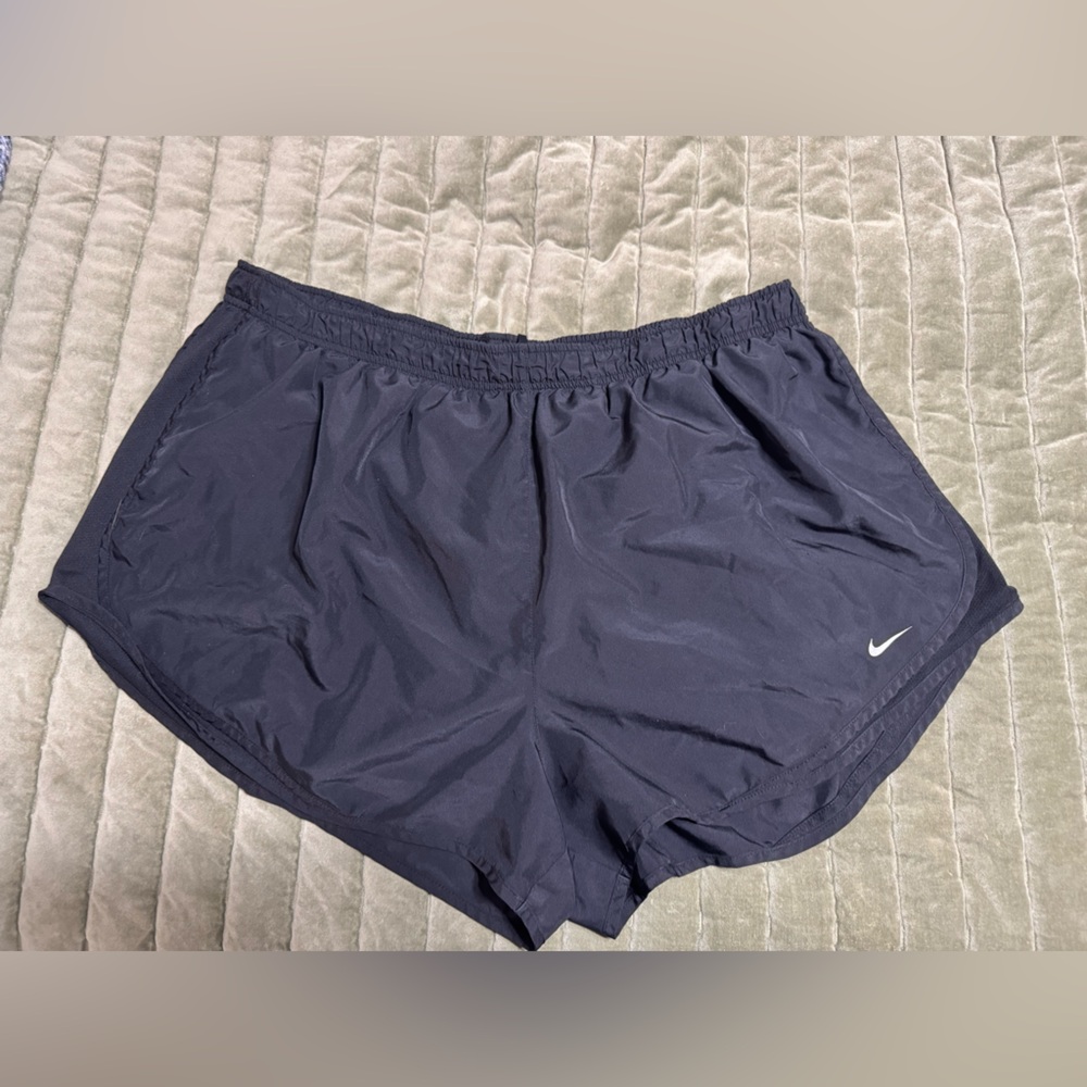 3X all black Nike track shorts